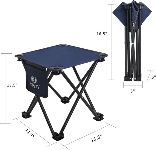 Miniatura 3 de Opliy Taburete de campamento, silla pequeña plegable, portátil, para campamento, pesca, senderismo, jardinería y playa, asiento de campamento