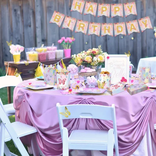 Miniatura 3 de XJLANTTE Paquete de regalo de fiesta de mariposas, 40 bolsas de regalo con calcomanías, bolsas de papel de colores para fiestas de cumpleaños