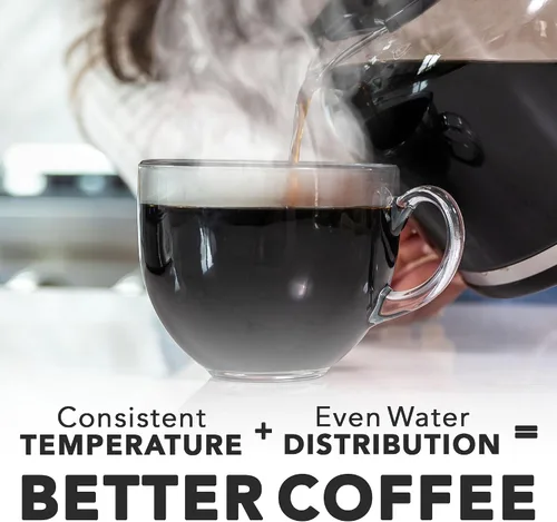 Miniatura 4 de VINCI RDT Elite - Cafetera giratoria con cabezal rociador Cafetera programable de 12 tazas con función Bloom y tecnología de dispersión rotativa