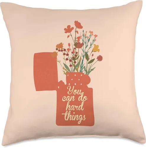 Miniatura 4 de You Can Do Hard Things, Optimistic Women's Empowerment Quote Throw Pillow
