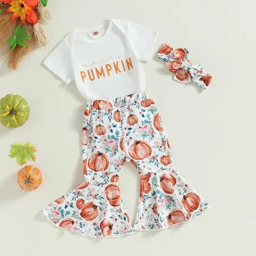 Miniatura 94 de Sejardin Ropa de verano para bebé y niña, recién nacida, manga corta, con letras, mameluco elástico con diadema