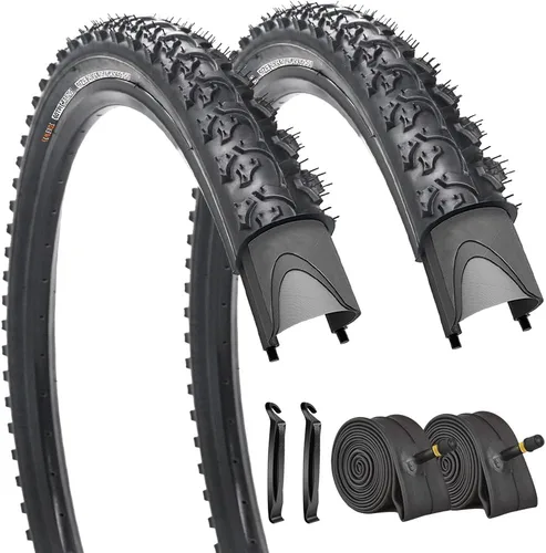 Miniatura 8 de Paquete de 2 neumáticos de bicicleta de montaña de 26 x 1.95 pulgadas, 20 x 2.125 pulgadas, 60 TPI para neumáticos de bicicleta de montaña con 2
