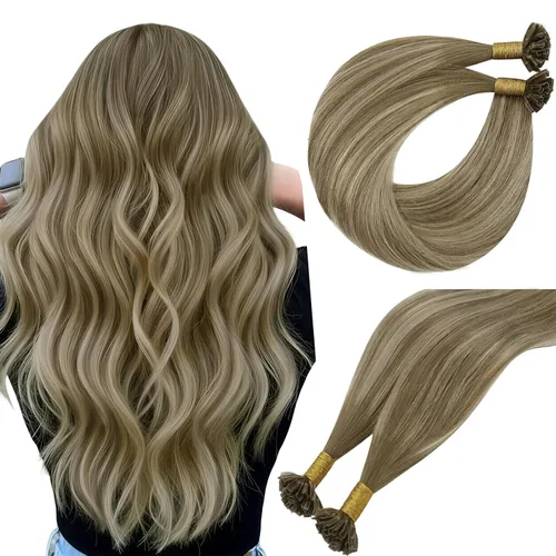 Miniatura 29 de Easyouth Extensión de cola de caballo de cabello humano marrón ombré, extensión de colas de caballo, extensiones de cola de caballo de color marrón