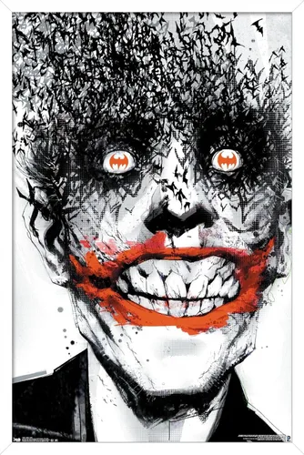 Miniatura 12 de Trends International DC Comics - Póster de pared de The Joker - Murciélagos, 14.725 x 22.375 pulgadas, versión enmarcada de madera de granero