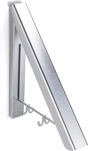 Miniatura 9 de Perchero plegable para colgar ropa, para colgar en la pared, colgador retráctil para ropa, fácil de instalar, fuerte carga y soporte de carga Blanco