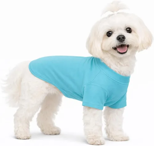 Miniatura 37 de Lovelonglong 2019 - Ropa para mascotas, Disfraces para Perro, Ropa Camisetas en blanco para Perros Grande Medianos Pequeños 100% Algodón 18