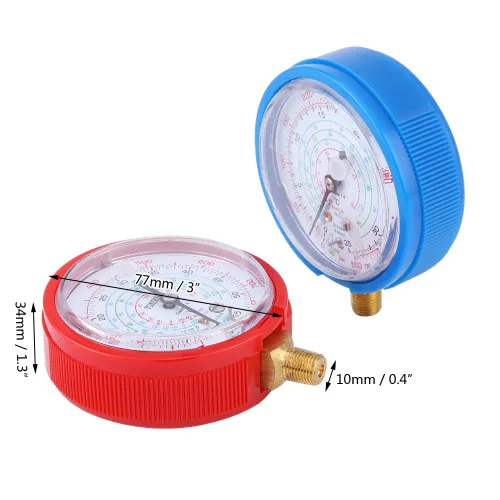 Miniatura 3 de Medidor de presión de aire acondicionado, par de aire acondicionado R410A R134A R22 Refrigerante Kit de manómetro de alta y baja presión Juego