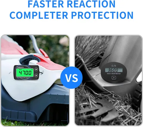Miniatura 4 de Tacómetro de motor pequeño: Timorn Medidor de tacómetro digital inductivo impermeable, medidor de RPM y medidor de recursos humanos para motocross
