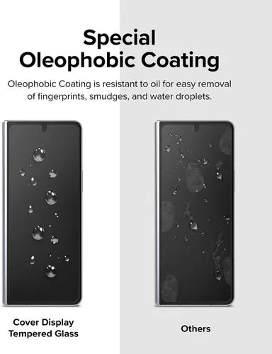 Miniatura 9 de Ringke Protector de pantalla de vidrio templado compatible con Samsung Galaxy Z Fold 5 para pantalla exterior, protector de pantalla de vidrio
