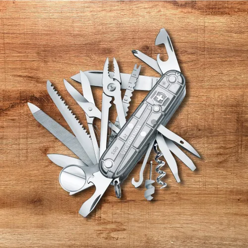 Miniatura 2 de Victorinox Swiss Champ - Cuchillo suizo del ejército, 33 funciones, navaja de bolsillo de fabricación suiza con hoja grande, destornillador, cincel