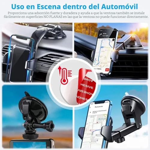 Miniatura 4 de AZXYI Adhesivo adhesivo muy alto, paquete de 6 unidades de almohadillas de montaje de disco de repuesto, calcomanías de doble cara para ventosa