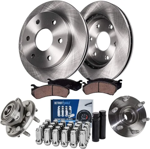 Miniatura 104 de Detroit Axle - Rotores de freno para Jeep Compass 2015-2022 Renegade 2016-2022 Fiat 500X 2016-2022, 2018, 2019, 2020, 2021. Reemplazo de rotores