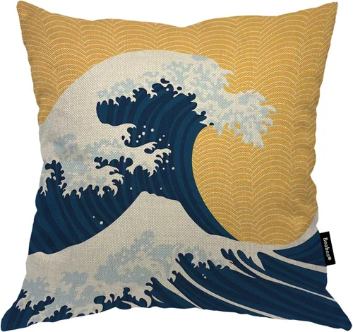 Miniatura 7 de Fundas de almohada de pintura artística, líneas abstractas amarillas y grises, fundas de almohada suaves, funda de cojín para sala de estar, cama