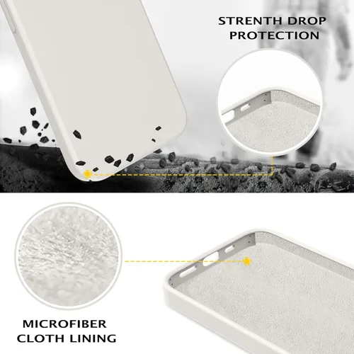 Miniatura 2 de Telaso Funda para iPhone 13, silicona líquida de goma de gel suave para iPhone 13, funda delgada con forro de microfibra a prueba de golpes, fundas
