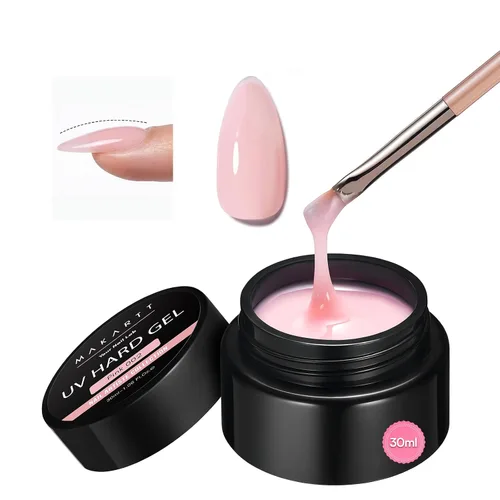 Miniatura 18 de Makartt Arte de uñas de gel 3D: 4 en 1 constructor de gel sólido transparente para extensión, pegamento de uñas UV para uñas acrílicas, diamantes