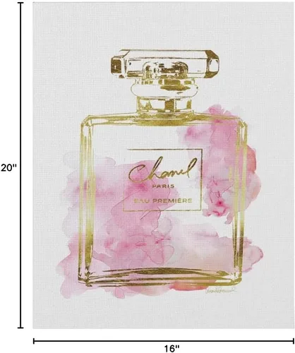Miniatura 9 de Stupell Industries Glam - Lienzo decorativo para pared, diseño de botella de perfume dorado y rosa, fabricado con orgullo en Estados Unidos