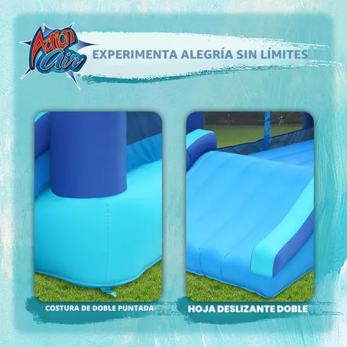 Miniatura 7 de Action Air - Casa de rebote inflable, castillo hinchable con soplador de aire, castillo para saltar con tobogán, castillo hinchable familiar