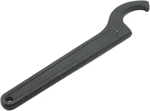 Miniatura 2 de LingGan Llave inglesa de gancho C para tuerca redonda de 2.165-2.441 in, herramienta de llave de gancho ajustable negra, herramientas de mano