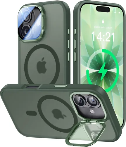Miniatura 74 de VOFATA - Funda magnética para iPhone 17 Pro Max, cubierta para cámara con soporte, protección completa para la cámara, compatible con MagSafe