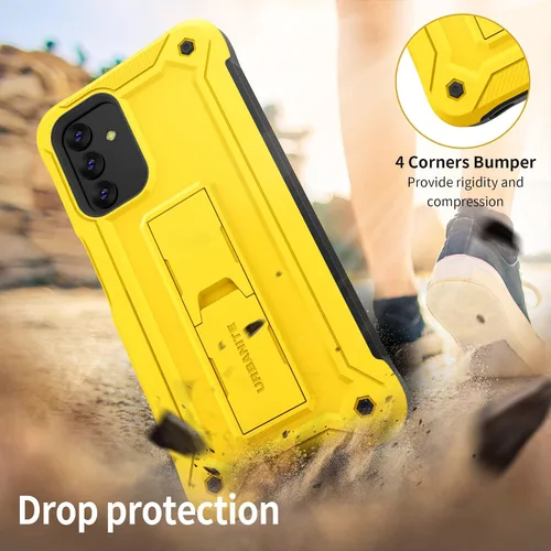 Miniatura 4 de URBANITE Funda para Samsung Galaxy A13 con soporte, protección a prueba de golpes de grado militar con protector de pantalla compatible con teléfono
