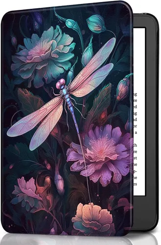 Miniatura 15 de Funda para Kindle básico de 6 pulgadas (11.ª generación), múltiples ángulos, piel sintética, delgada, con función de encendido y apagado automático