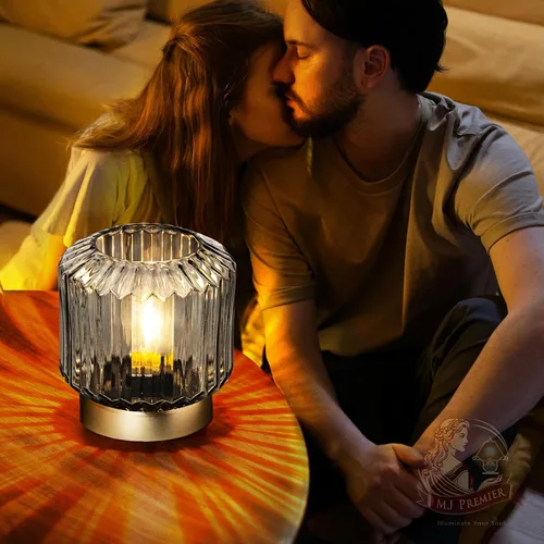 Miniatura 7 de MJ PREMIER Lámpara de mesa con temporizador operada con baterías, lámparas inalámbricas para decoración del hogar, luz nocturna a pilas con foco
