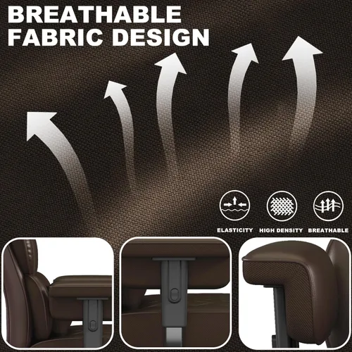 Miniatura 6 de Misolant Silla de oficina grande y alta con reposapiés, silla de escritorio ejecutiva de respaldo alto con reposabrazos de elevación ajustable