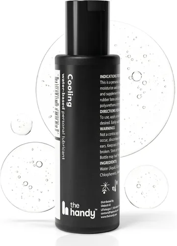 The Handy | Cooling Lube Water-Based Personal Lubricant Tingling 2 fl oz | Fresh tingle on contact, smooth glide, non-sticky and rinses clean, and