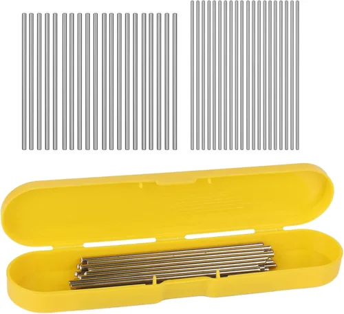 Aeelike Pasadores de barra de acero inoxidable para tabla de bloqueo, suministros de punto y ganchillo, kit de pasadores de bloqueo, 40 clavijas de