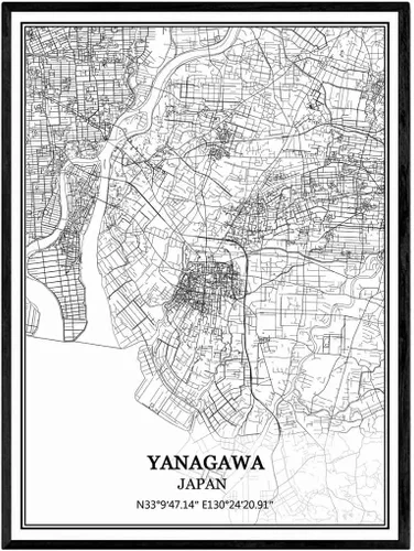 Miniatura 14 de TANOKCRS Kenosha - Póster impreso en lienzo con diseño de mapa de Estados Unidos de Estados Unidos, sin marco, moderno, en blanco y negro, regalo