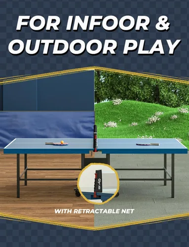 Miniatura 7 de Glymnis Juego de palas de ping pong, pelotas de ping pong con red retráctil,Raquetas de tenis de mesa con bolsa de transporte, accesorios