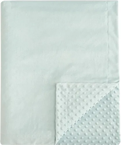 Miniatura 12 de david's kids - Manta de microforro polar minky para niños y niñas, neutra con doble capa y puntos en relieve relajantes, manta ligera y suave