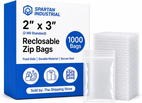 Miniatura 10 de Spartan Industrial - 2” X 4” (1000 unidades) 2 Mil Bolsas de plástico transparentes con cierre reutilizables de 2 mil con cremallera de cierre