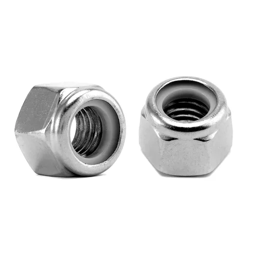 Miniatura 7 de Tuercas hexagonales de bloqueo con inserción de nailon 1/4-20, 100 piezas, tuercas hexagonales de bloqueo de acero inoxidable 304, accionamiento