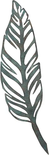 Miniatura 2 de Retrome Decoración de pared de plumas de metal, juego de 2