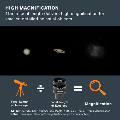 Miniatura 4 de Celestron 93451 Ultima Edge - Ocular de campo ultra plano parfocal de 0.591 in diseñado para enfocadores de 1.25 pulgadas, vistas increíblemente