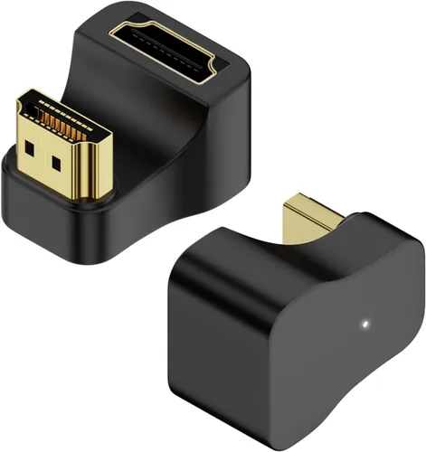 Miniatura 7 de QIANRENON Adaptador de pantalla en ángulo en forma de U HDMI 8K HDMI 2.1 macho a hembra 180 grados Ultra HD conector zócalo, compatible con 3D 8K