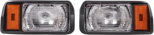 EVGATSAUTO Faros delanteros LED, par de faros delanteros LED de precedentes de coche, faros delanteros 101988002 Super Brightness Reemplazo para