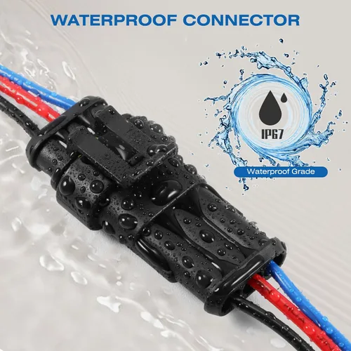 Miniatura 2 de RDBS Kit de 5 conectores de cable eléctrico de 3 pines, enchufe macho y hembra impermeables de 3 vías para automóvil, camión, motocicleta, barco