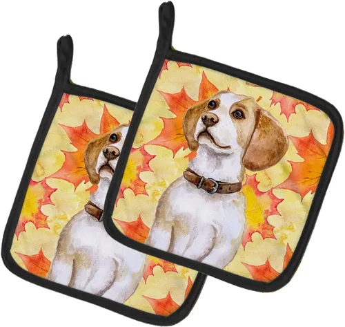 Miniatura 343 de Caroline's Treasures BB9655PTHD - Juego de soportes para ollas de cocina resistentes al calor, almohadillas calientes para horno, 7 1/2 x 7 1/2