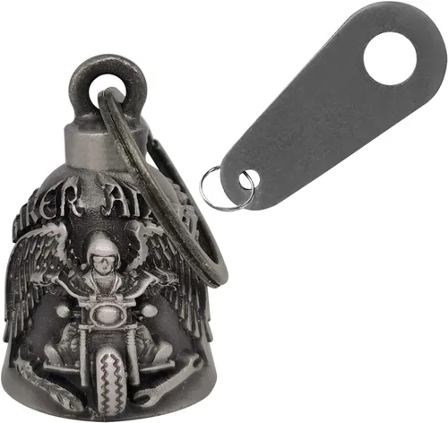 Miniatura 9 de Campana de motocicleta con colgador para motociclista, campanas de motociclista de buena suerte y accesorios de motocicleta, campana de la suerte