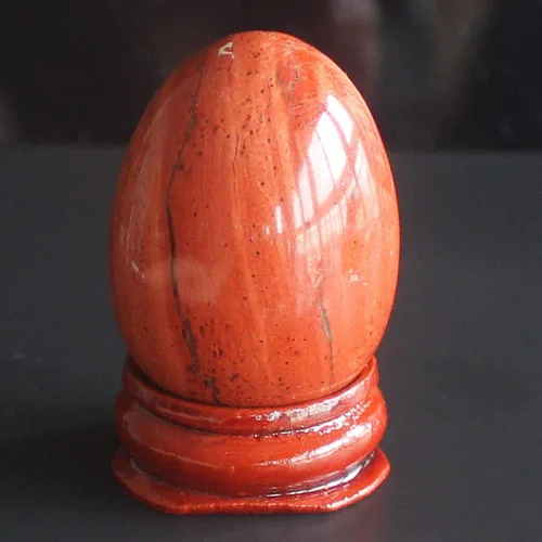 Miniatura 16 de Huevo de cristal de cuarzo rosa con piedras preciosas mixtas de 1.575x1.181 in con soporte de madera para decoración del hogar