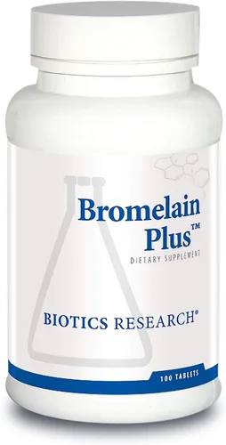 Biotics Research Bromelain Plus - Soporte digestivo sin lácteos sin lactosa, apoya vías fisiológicas saludables y equilibradas, relajación muscular