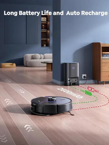 Miniatura 7 de Vyzzle Robot aspiradora y trapeador, aspiradora robótica 4 en 1 con base de vaciado automático, robot de aspiradora de 8000 Pa con navegación LiDAR