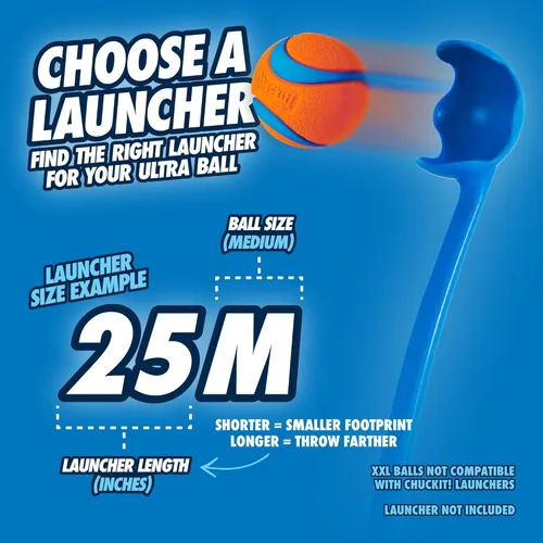 Miniatura 5 de Juguete para perro Chuckit! Ultra Ball, mediano (6.35 cm de diámetro), paquete de 1, para razas de 9-27 kg