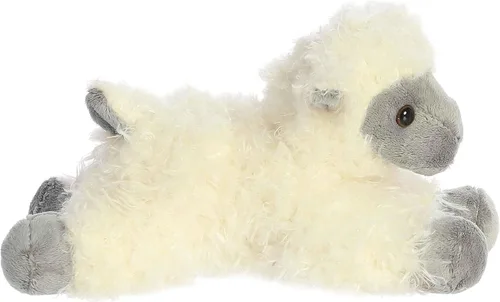 Miniatura 3 de Aurora® - Adorable Mini Flopsie™ oveja de cara negra de peluche - Animal de peluche, facilidad para jugar, compañero eterno - Blanco, 8 pulgadas