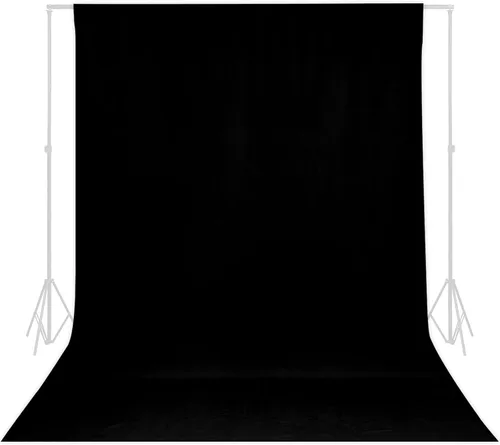 TRLYC Telón de Fondo Negro - 5x7 Pies Telón de Fondo Negro Sólido para Fotografía, Telón de Fondo de Cabina de Fotos, Pantalla de Fondo para Foto,