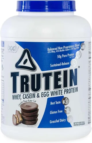 Miniatura 14 de Body Nutrition Trutein Polvo de Proteína Alto: 45% Suero, 45% Caseína, 10% Clara de Huevo, Sin Gluten, Bajo en Sodio, Polvo de Proteína de Suero