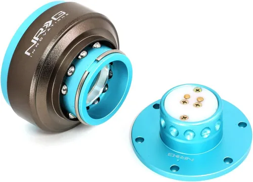 Miniatura 5 de Auto Dynasty NRG Innovations SRK-200MF Adaptador de liberación rápida para volante Gen 2.0 Cuerpo fresco menta/anillo de titanio