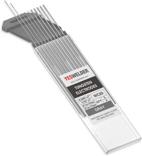Miniatura 27 de YESWELDER - Electrodo de tungsteno para soldadura TIG, ceriado al 2%, de 1/16 x 7 pulgadas (gris, WC20/EWCe-2), paquete de 10
